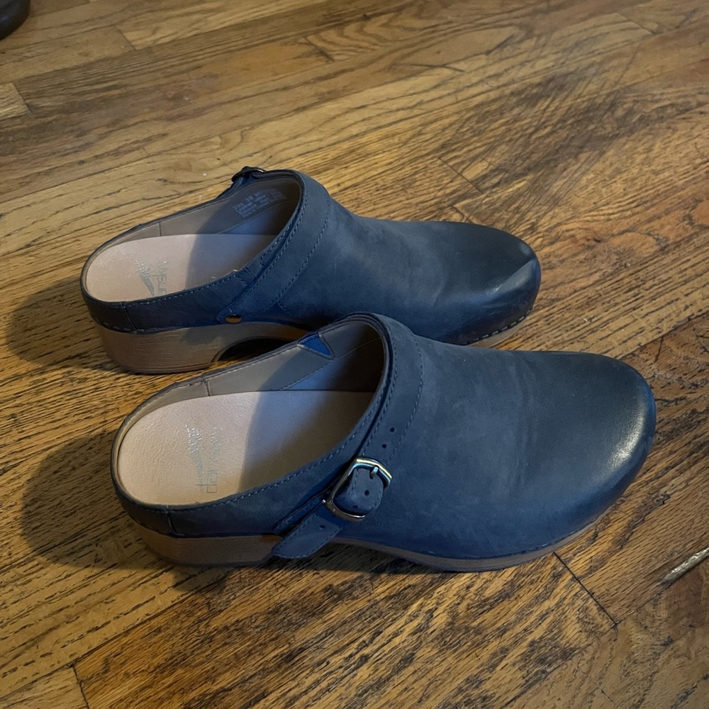Dansko Berry Denim Leather Clogs